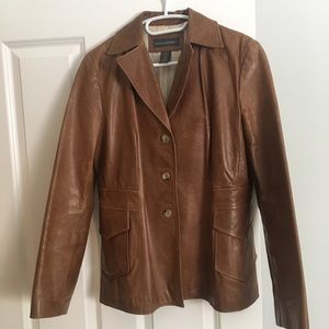 Banana Republic “vintage” leather blazer